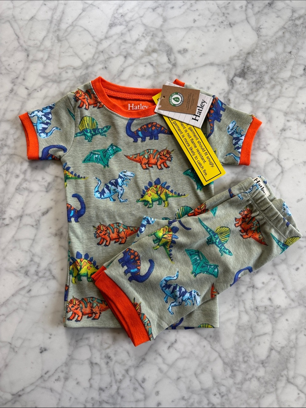 NEW WITH TAGS Hatley Short Sleeves + Shorts Pajama Set Size 2